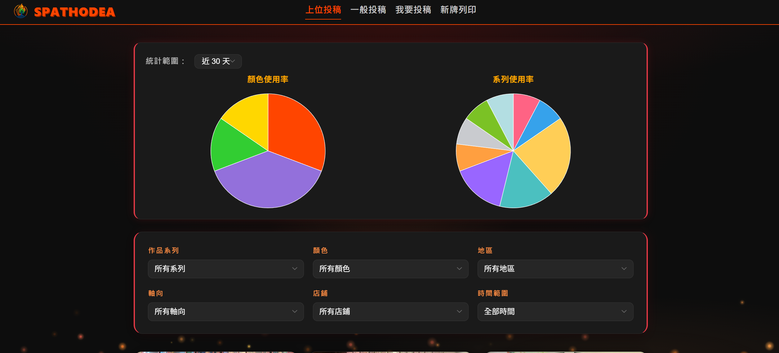 火焰樹上位卡表預覽